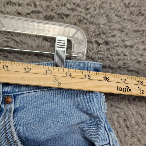 Levi's Shorts Womens 32 Blue 501 Premium Big E Button Fly Cut Off 100% Cotton - Picture 5 of 15